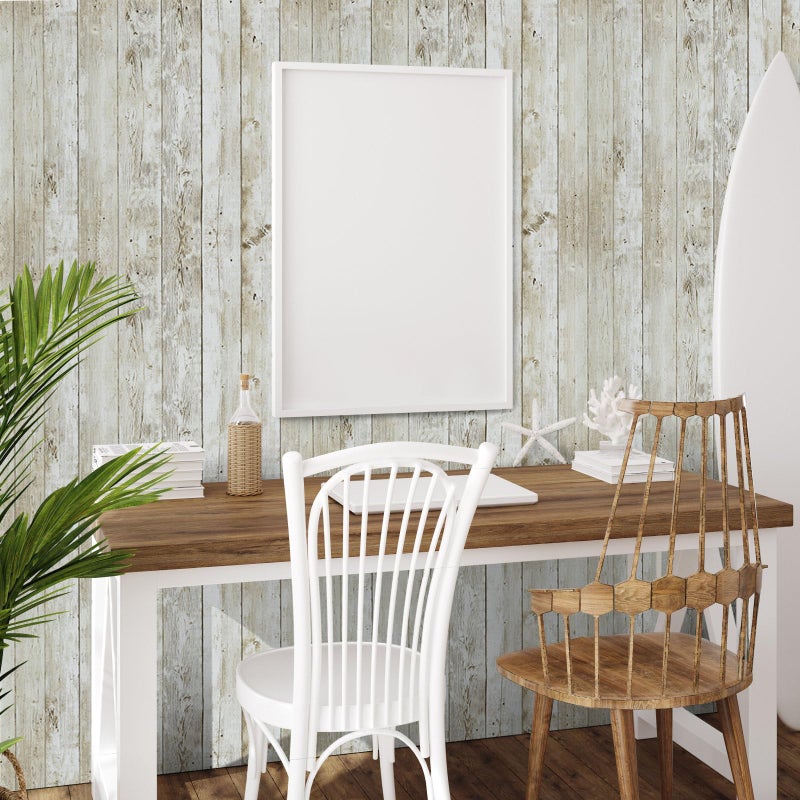 Abyssaly Contact Paper Wood Peel and Stick Wallpaper 17.71" X 118" Self-Adhesive Removable Wallpaper Decorative Wall Covering Vintage Wood Panel Interior Film - Image 2